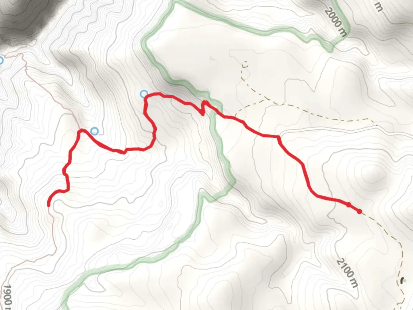 An image depicting the trail Kelsey Spring, Babes Hole Spring and its surrounding area.