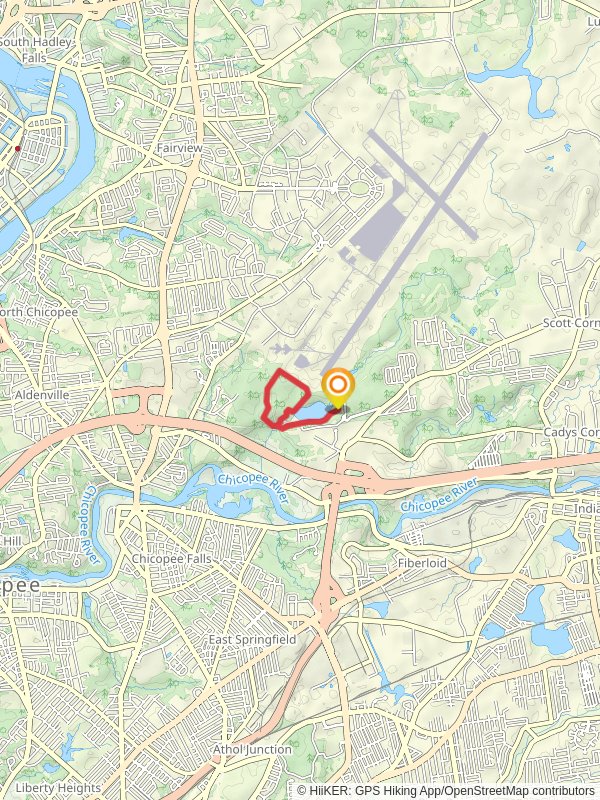 Loop along Chicopee Reservoir