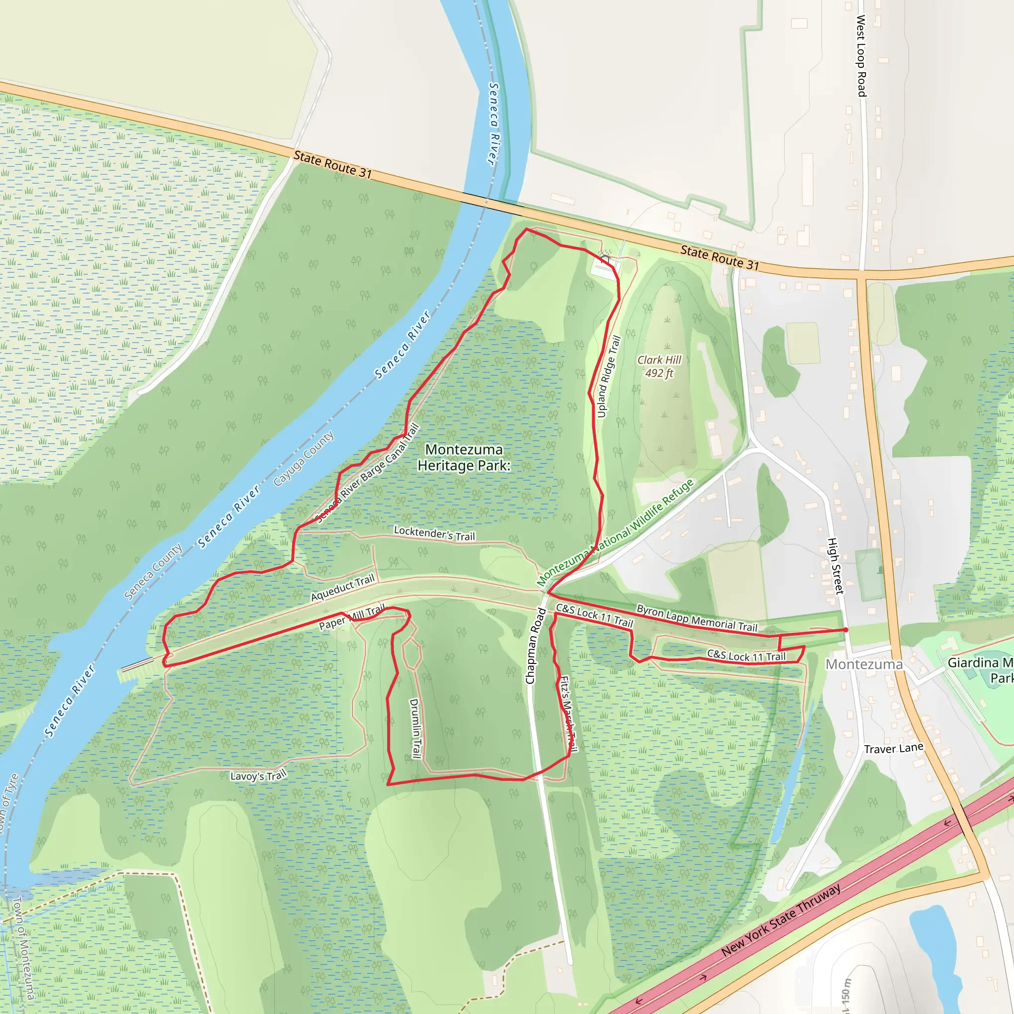 Montezuma Seneca Riverside Loop Trail mobile static map