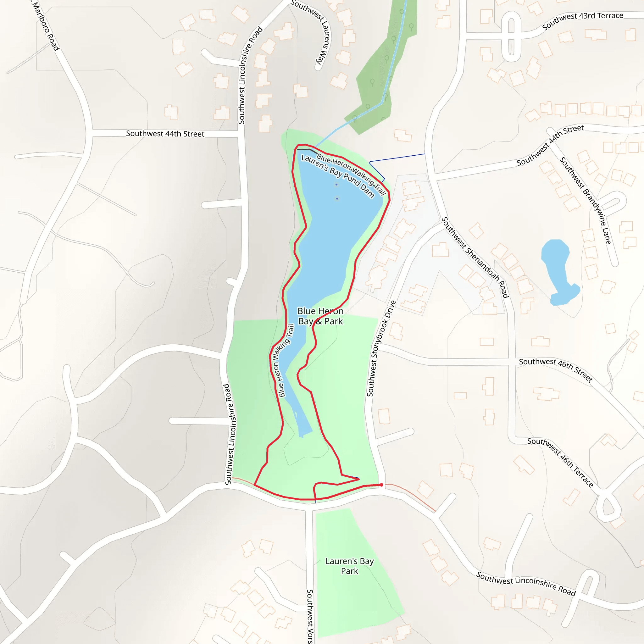 Blue Heron Walking Loop Trail mobile static map