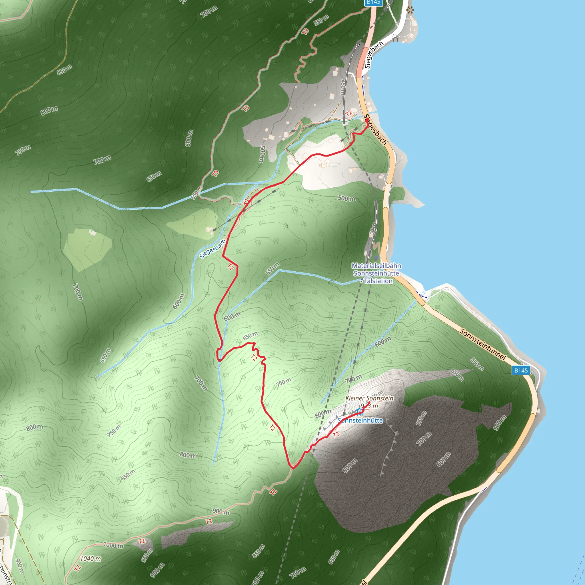 Traunkirchen - Sonnstein Hike mobile static map