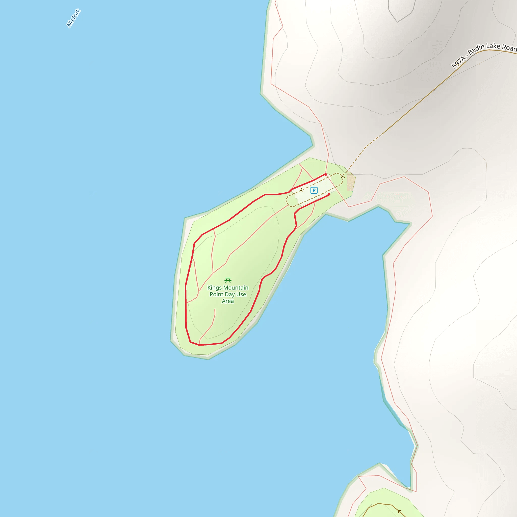 Loop near Alls Fork mobile static map