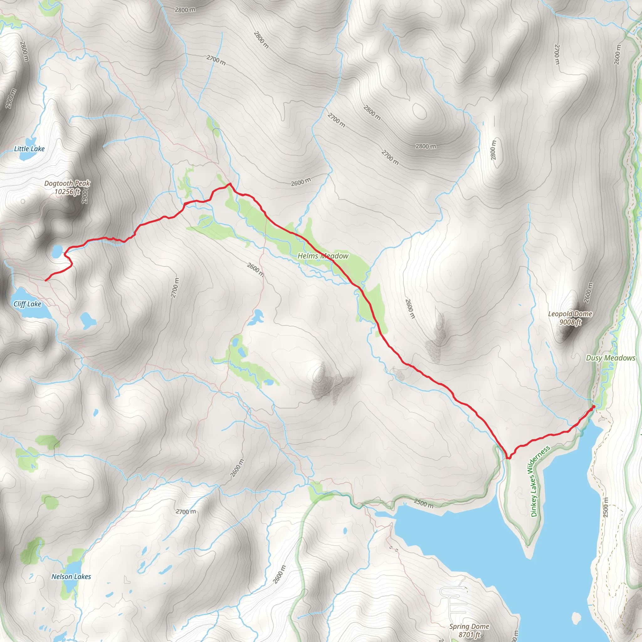 Bullfrog Lake via Theodore Solomons Trail mobile static map