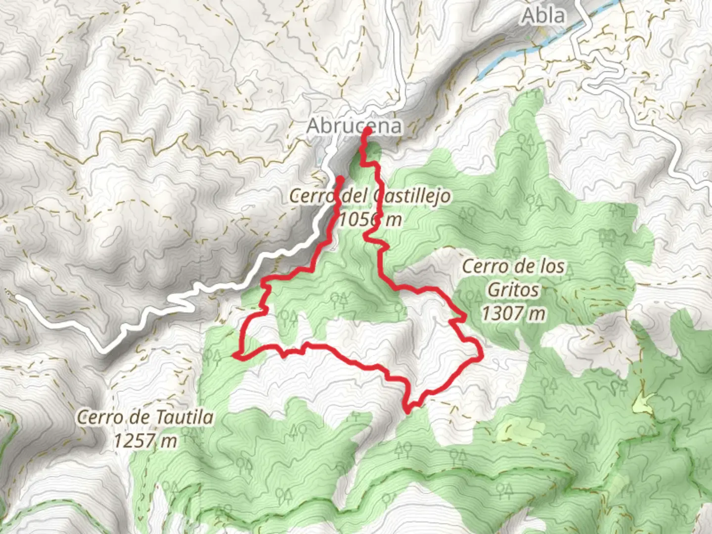 An image depicting the trail Path of Jairola - El Castillejo PR A 303 and its surrounding area.