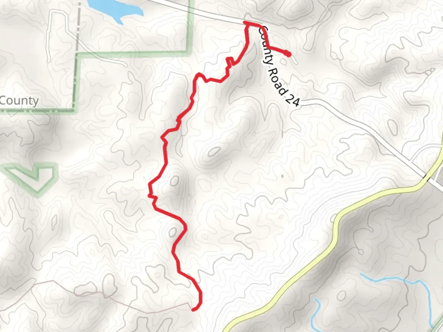 An image depicting the trail Pinhoti Trail from Morgan Lake Road and its surrounding area.