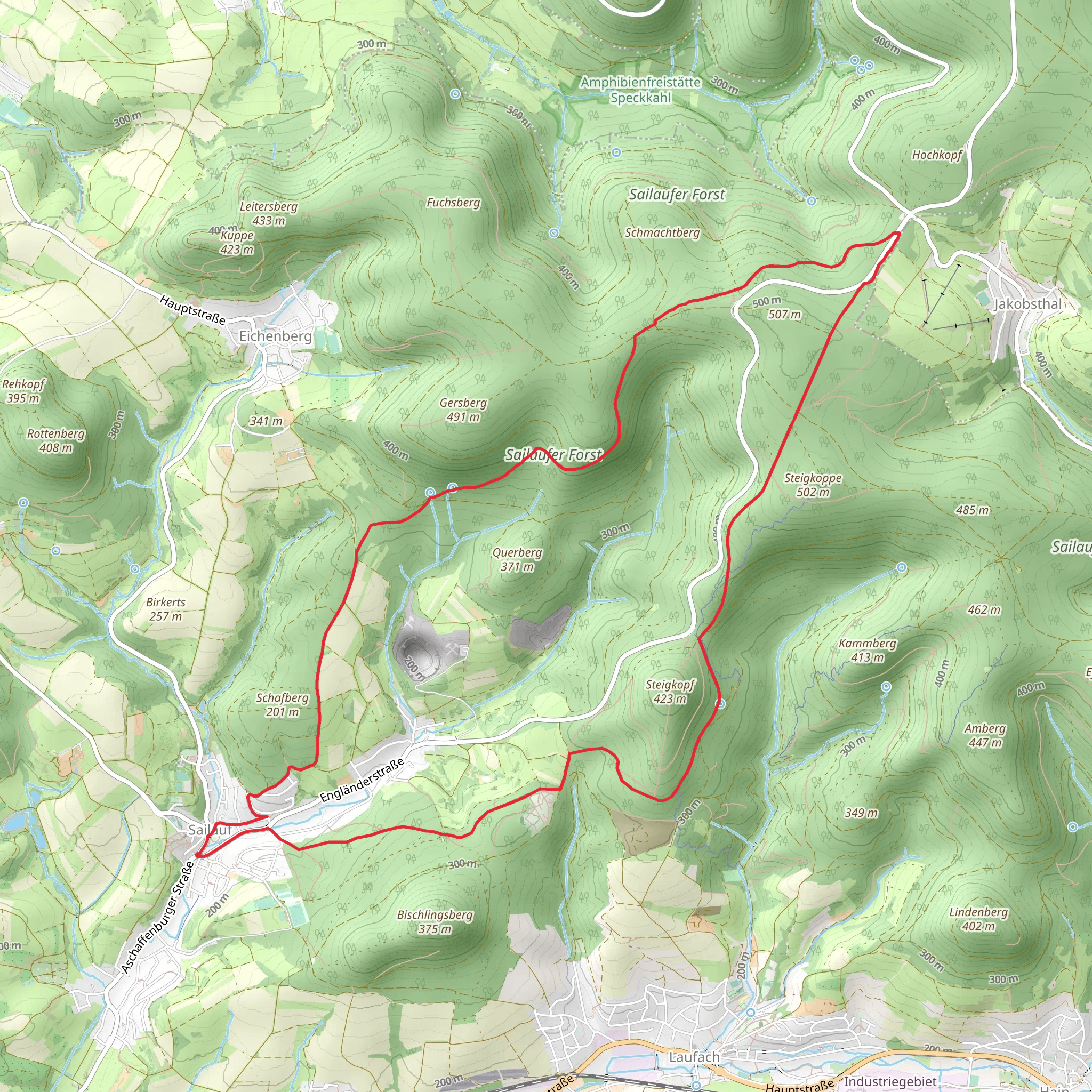 Sailauf Rundwanderweg mobile static map