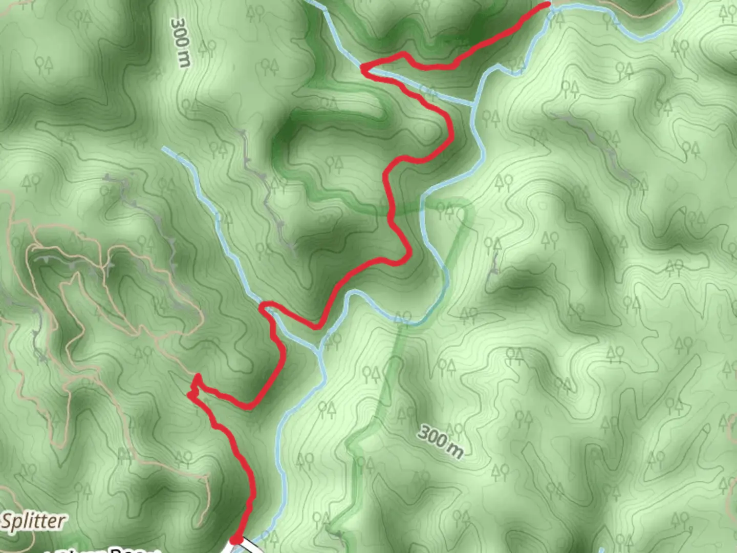 An image depicting the trail Bison Way Trail and Sheltowee Trace NRT and its surrounding area.