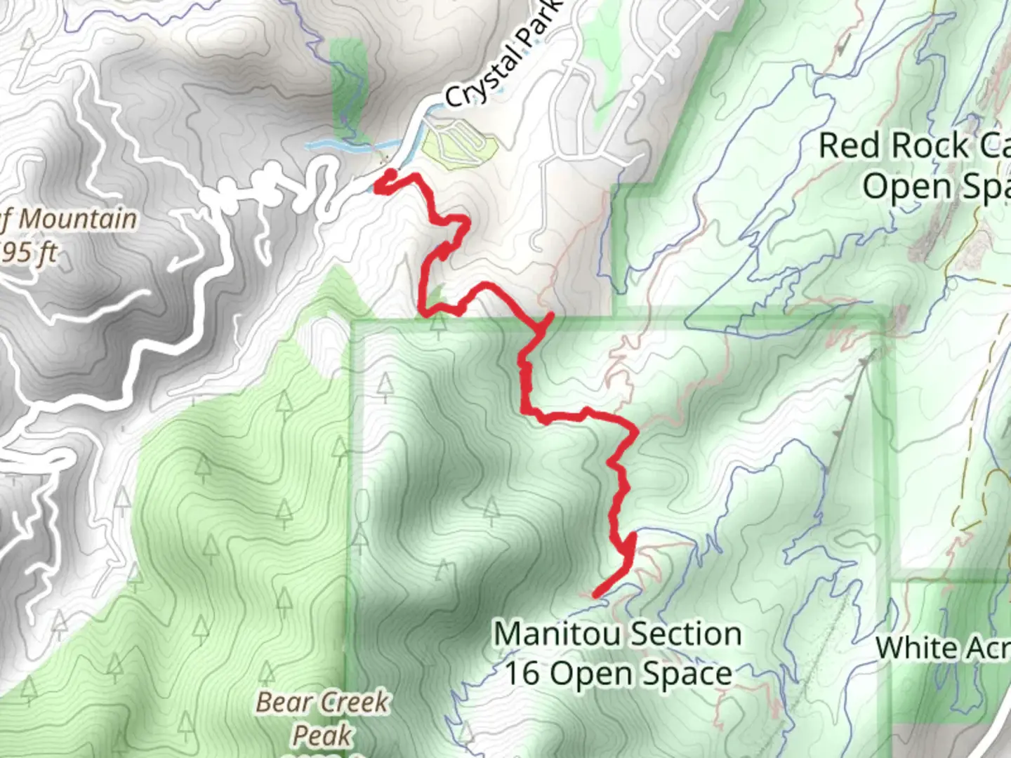 An image depicting the trail Waterfall and Intemann Trail and its surrounding area.