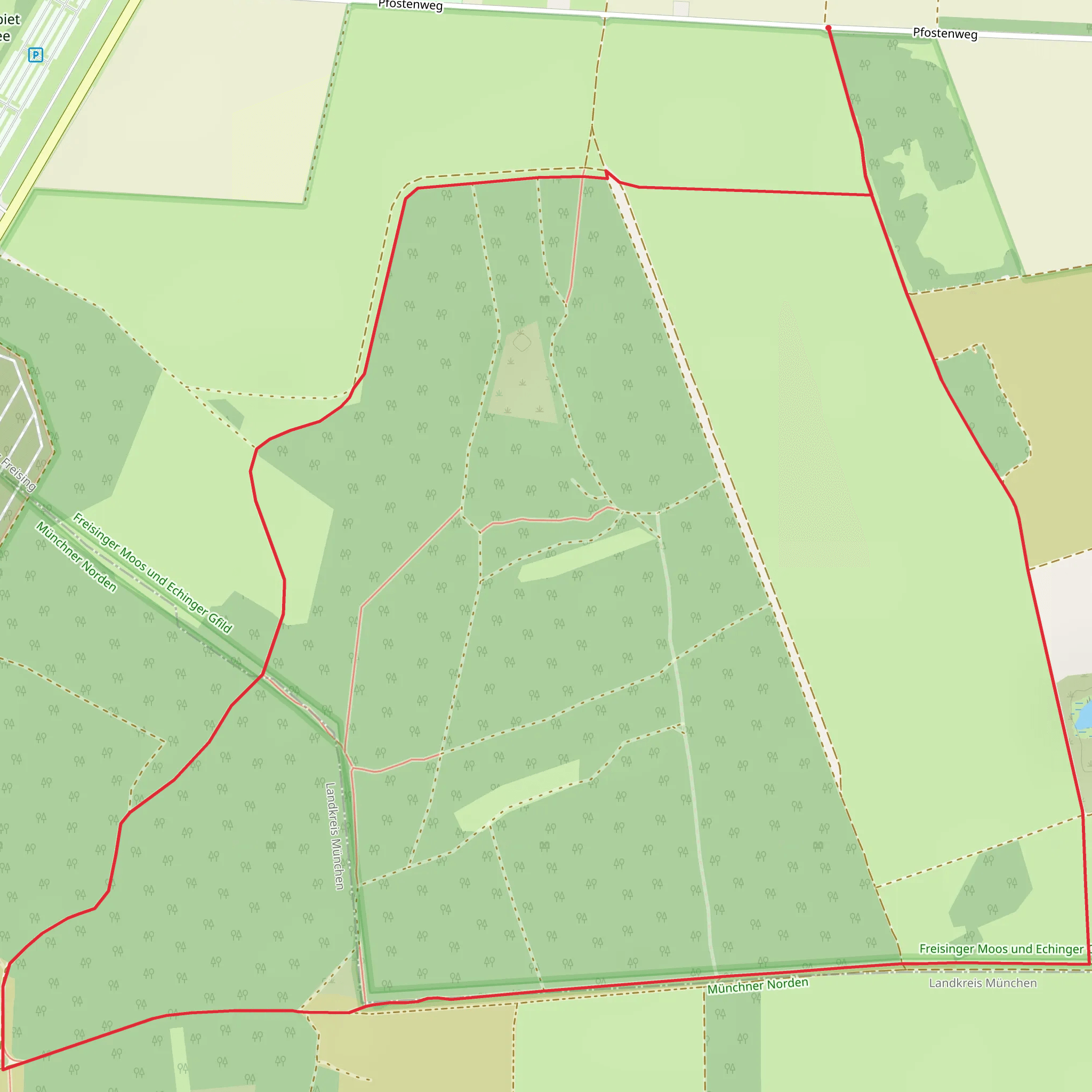 Mallertshofer Holz mit Heiden Loop mobile static map