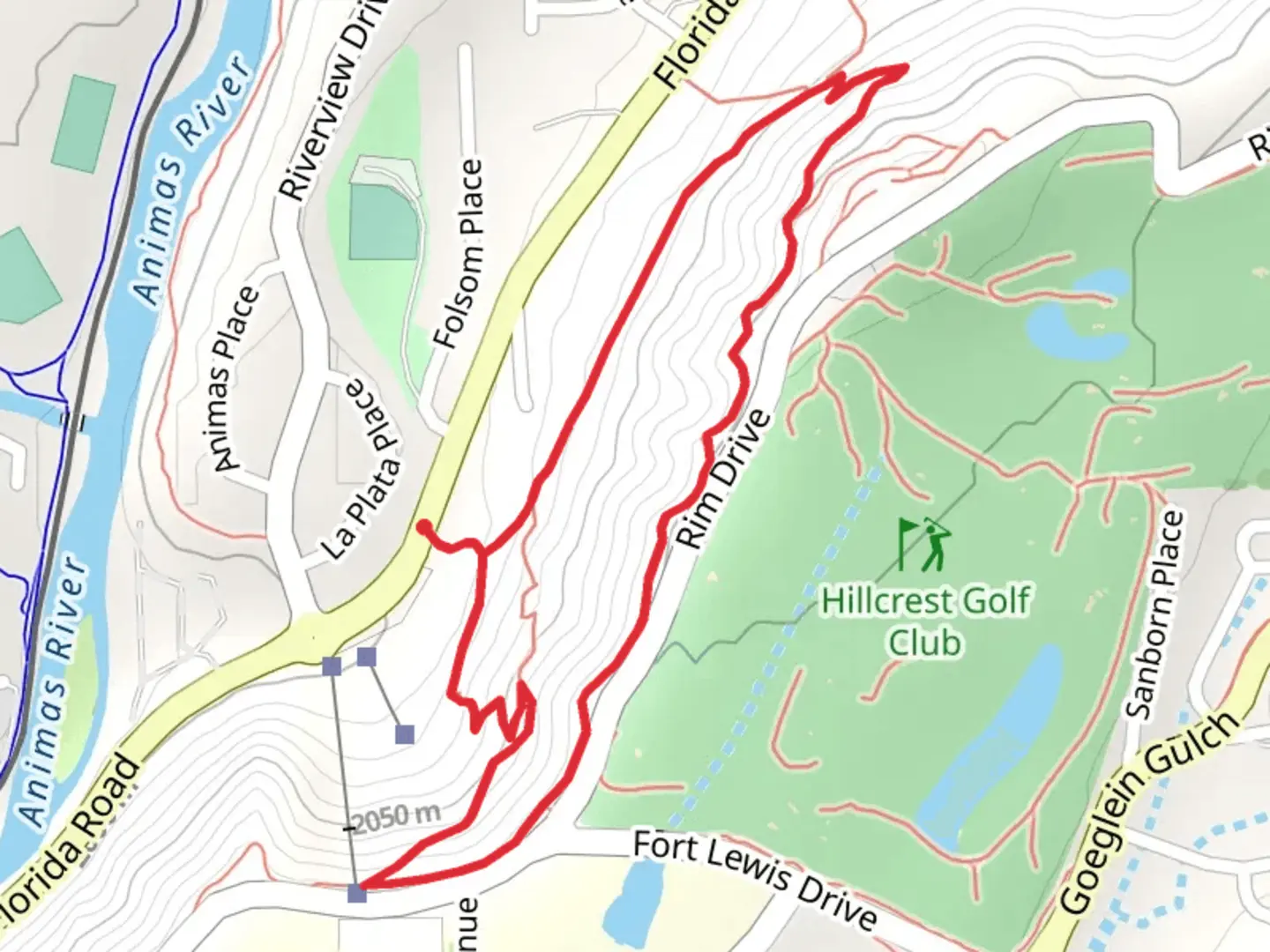 An image depicting the trail Lions Den Trail and its surrounding area.
