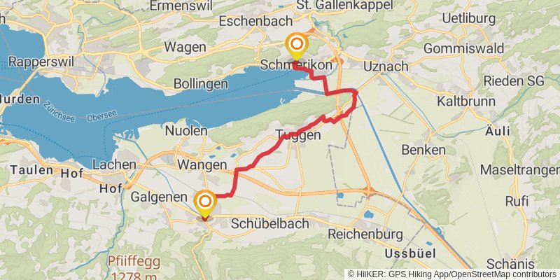 Camino Rheineck - Geneva stage 5 Map
