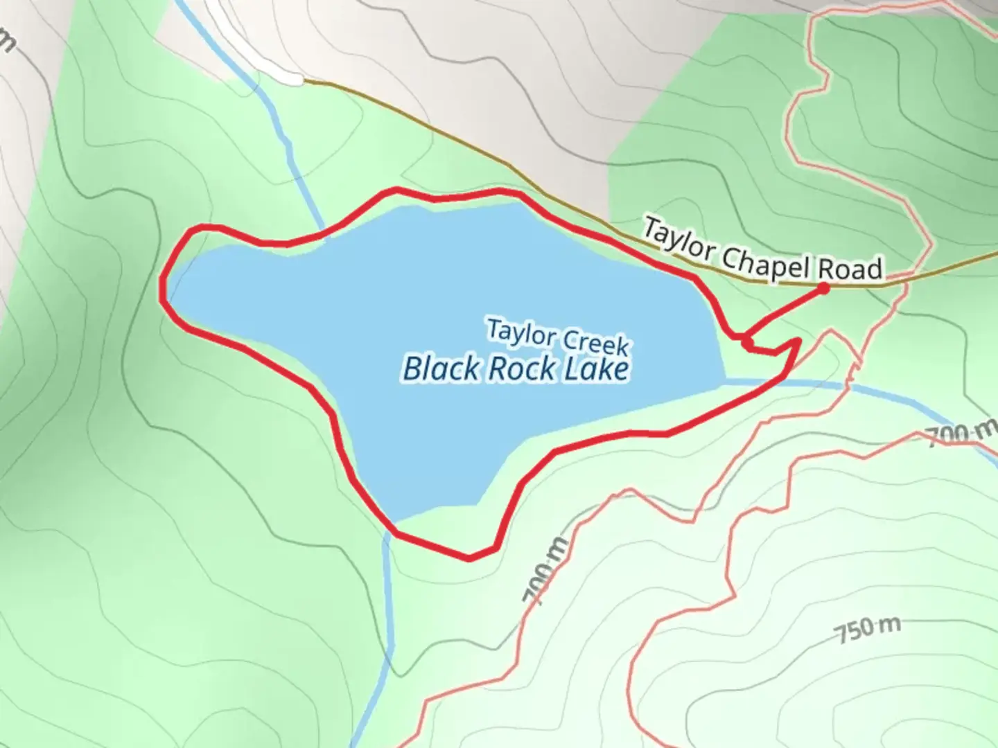 An image depicting the trail Black Rock Lake Loop and its surrounding area.