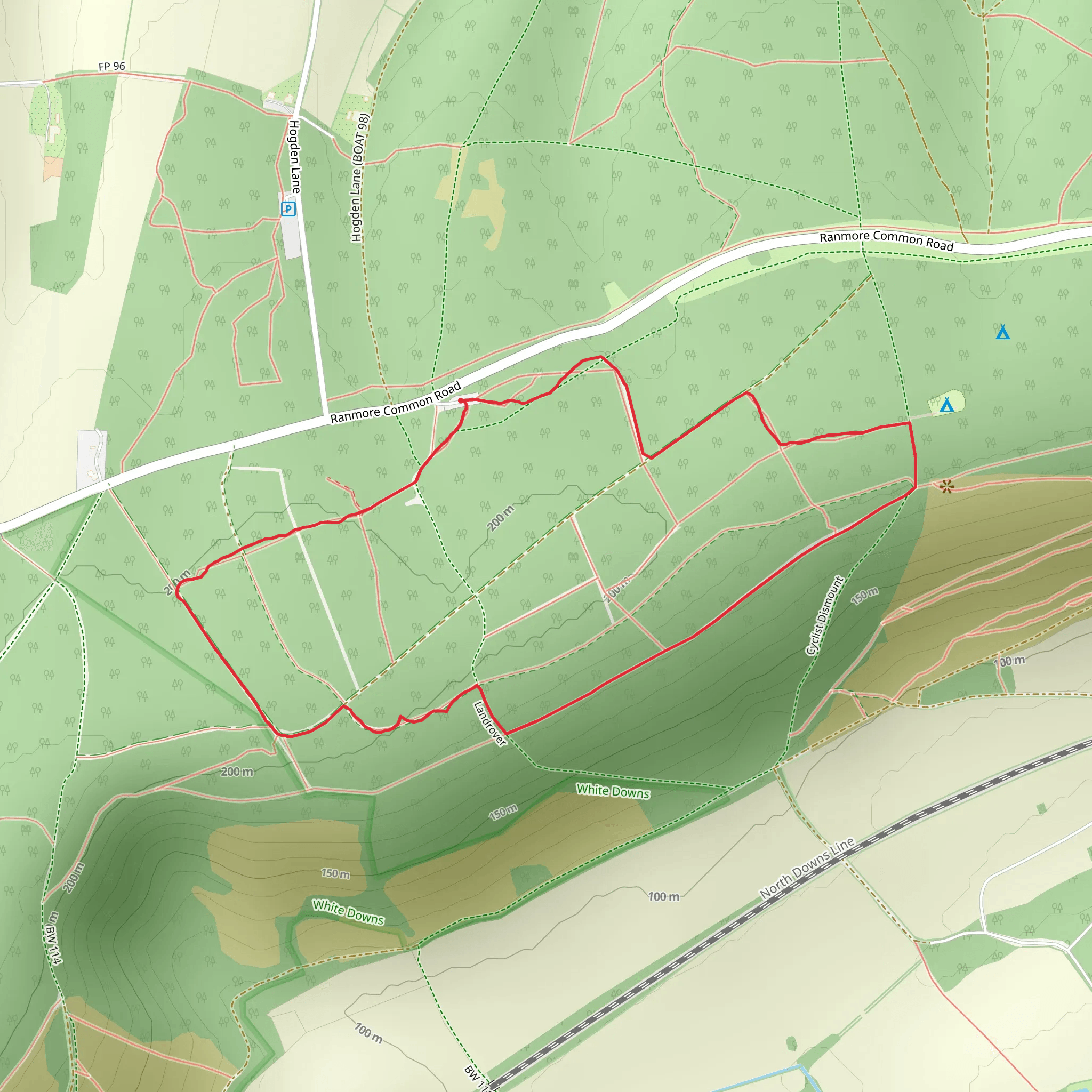 Ranmore_Common_Short_Circular mobile static map