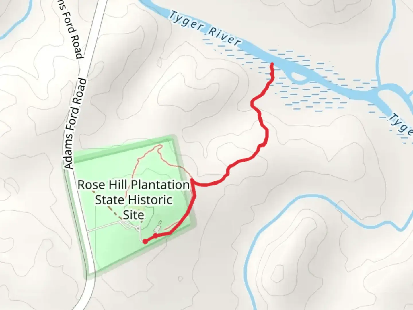An image depicting the trail Rosehill Trail and its surrounding area.