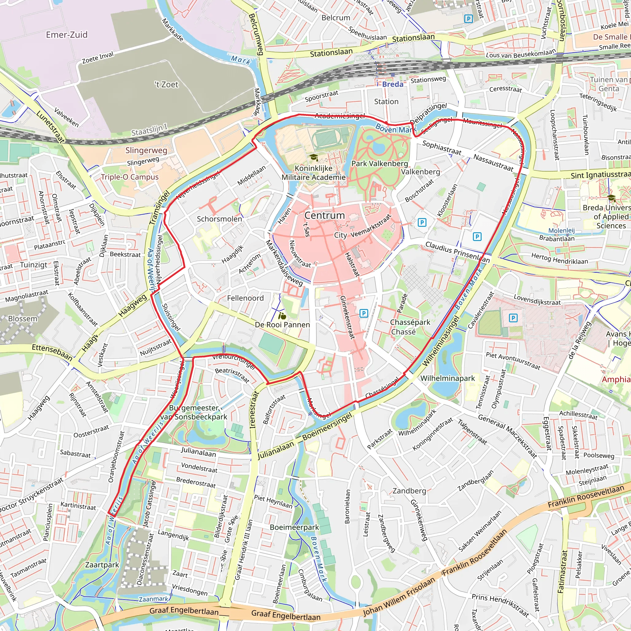 Boven Mark and Aa of Weerijs Loop mobile static map