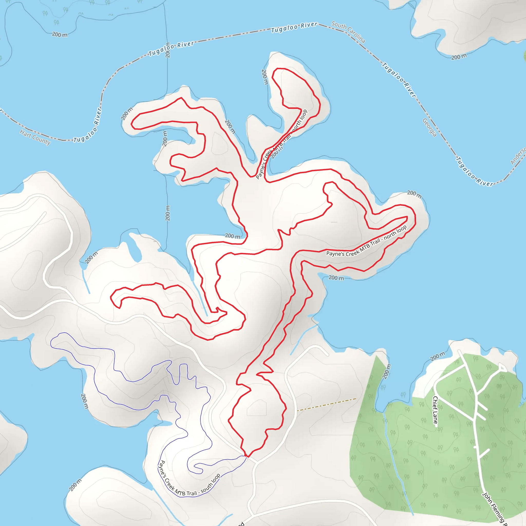 Payne's Creek Trail - north Loop mobile static map
