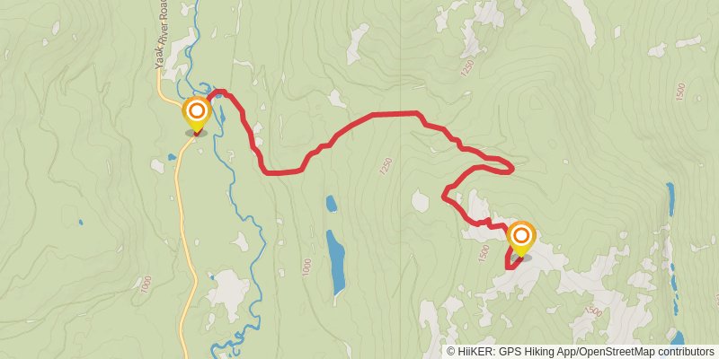 Pacific Northwest Trail stage 104 Map