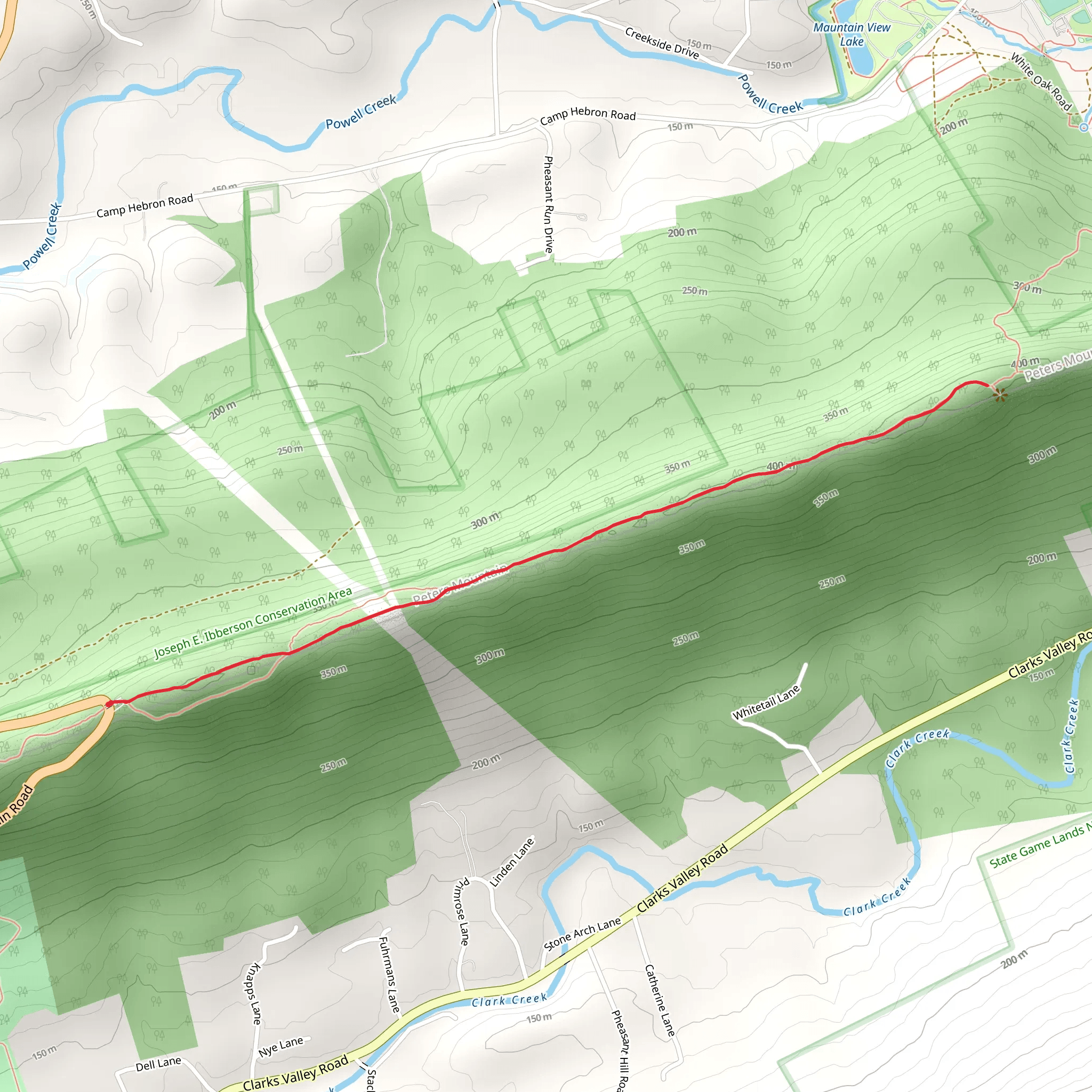 Table Rock View via Appalachian National Scenic Trail mobile static map