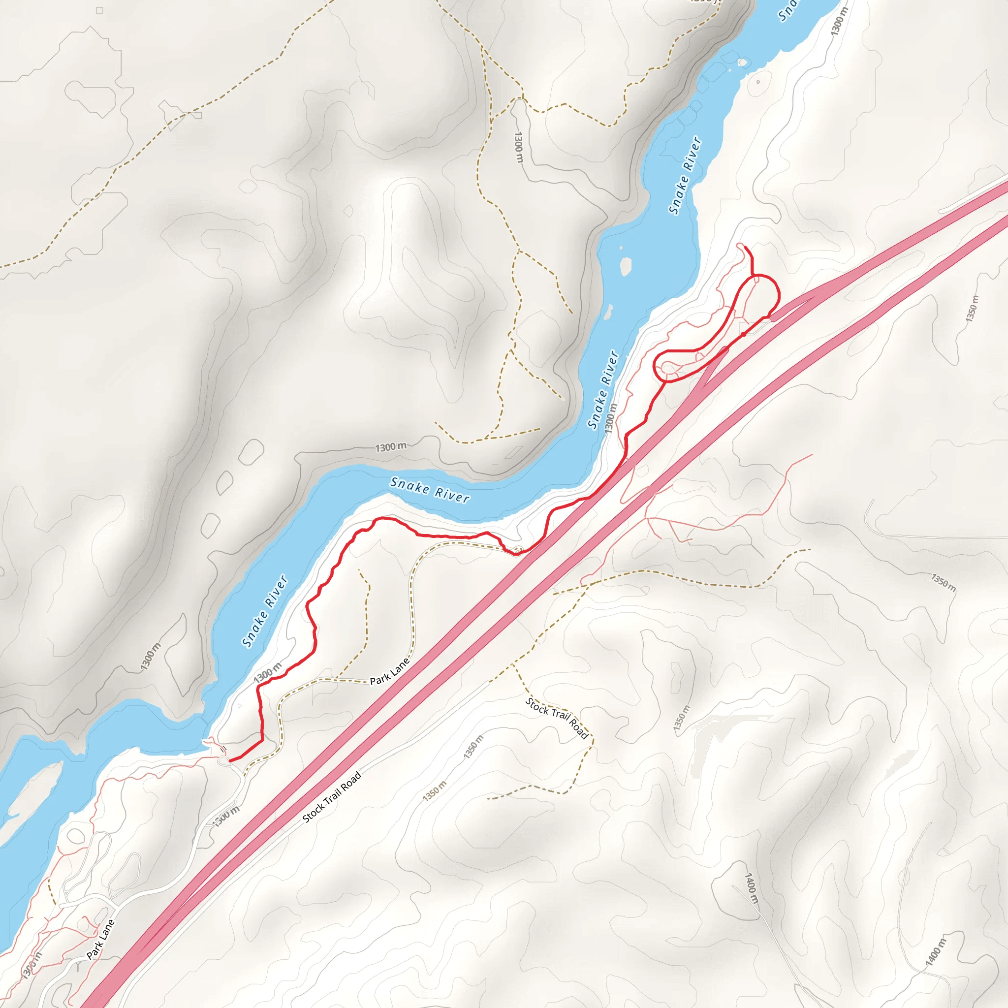 Wagon Rut and Canyon Loop Trail mobile static map
