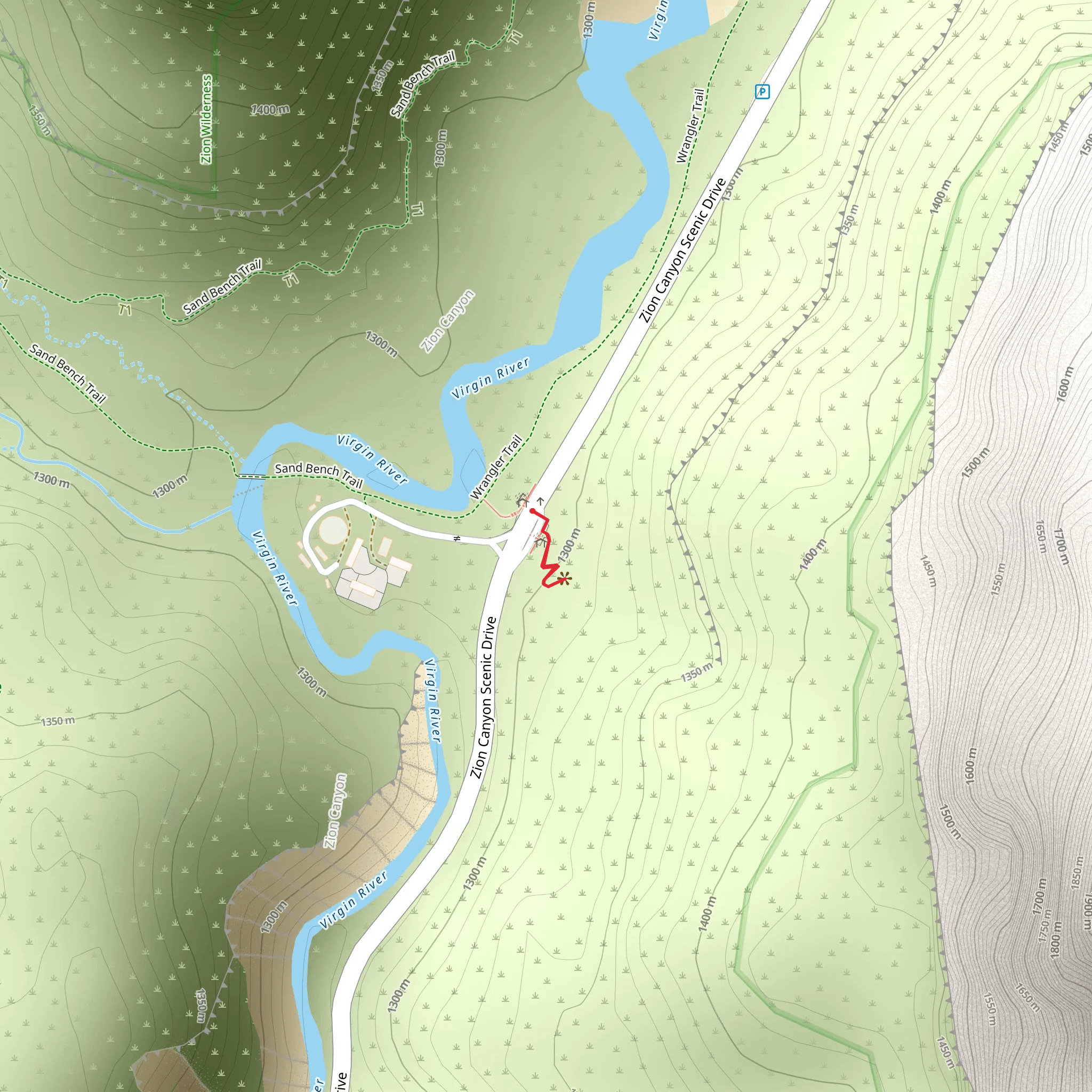 Zion Canyon Scenic Drive mobile static map