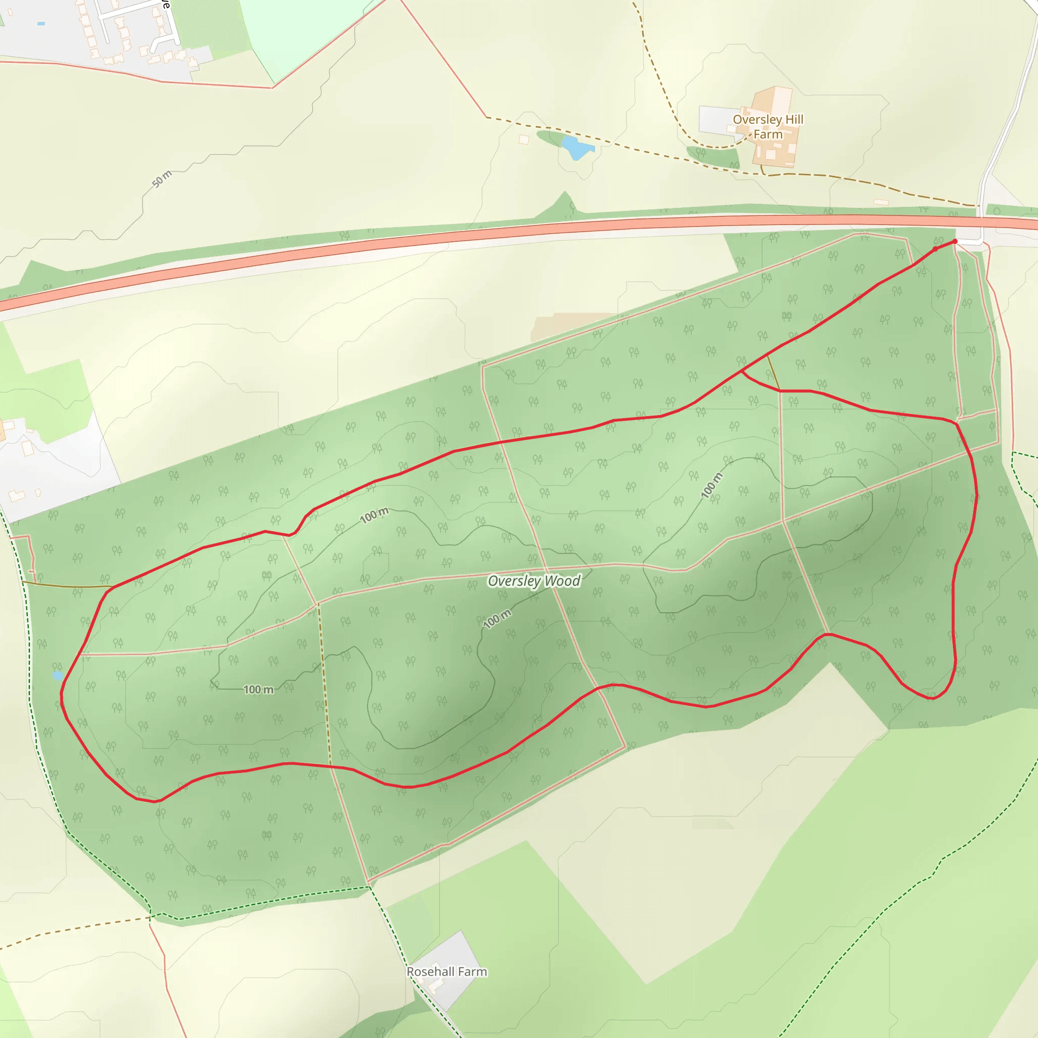 Oversley Wood mobile static map