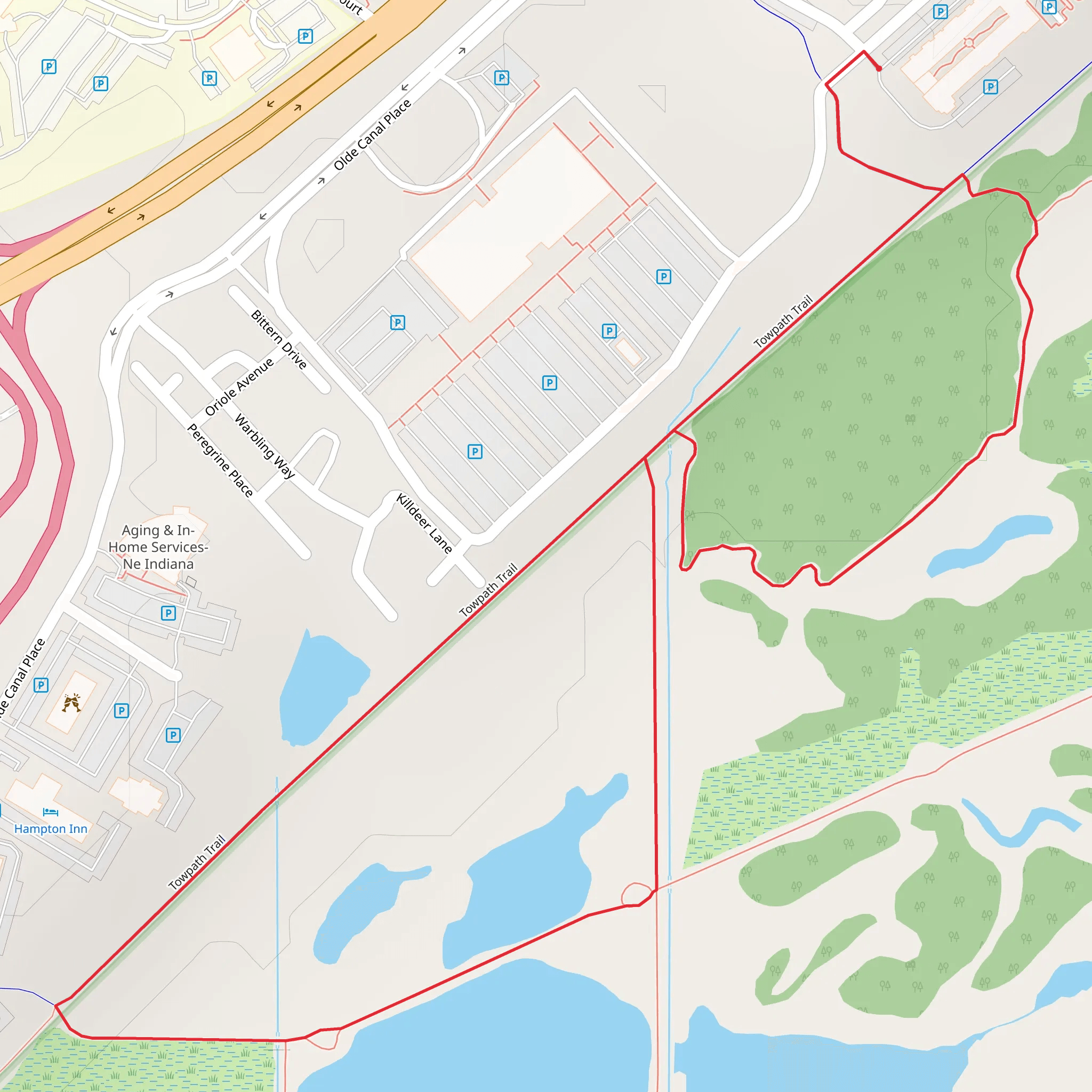 Towpath Loop Trail mobile static map