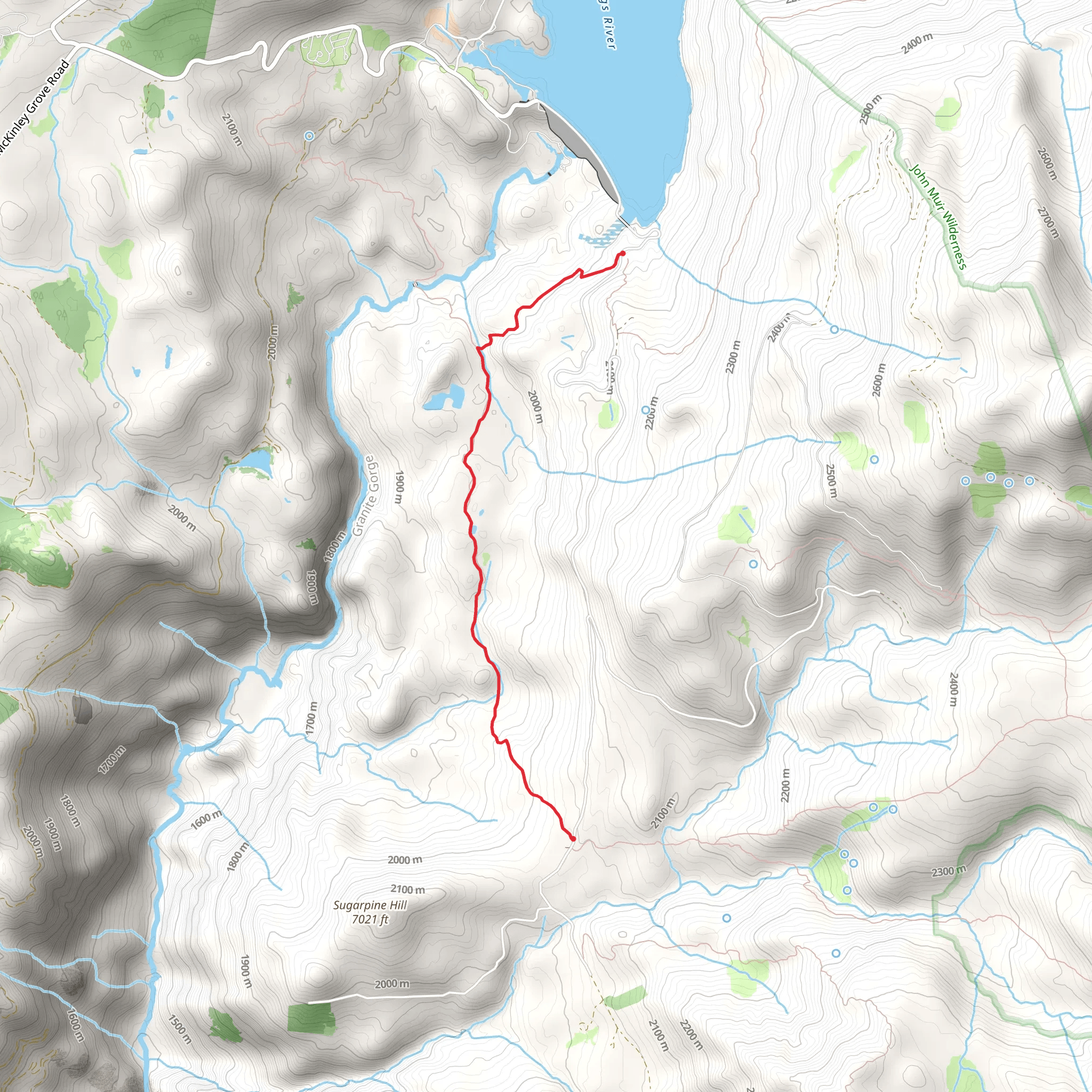 Cliff Camp Trail mobile static map