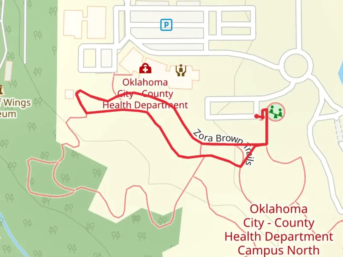 An image depicting the trail Zora Brown Loop Trail and its surrounding area.