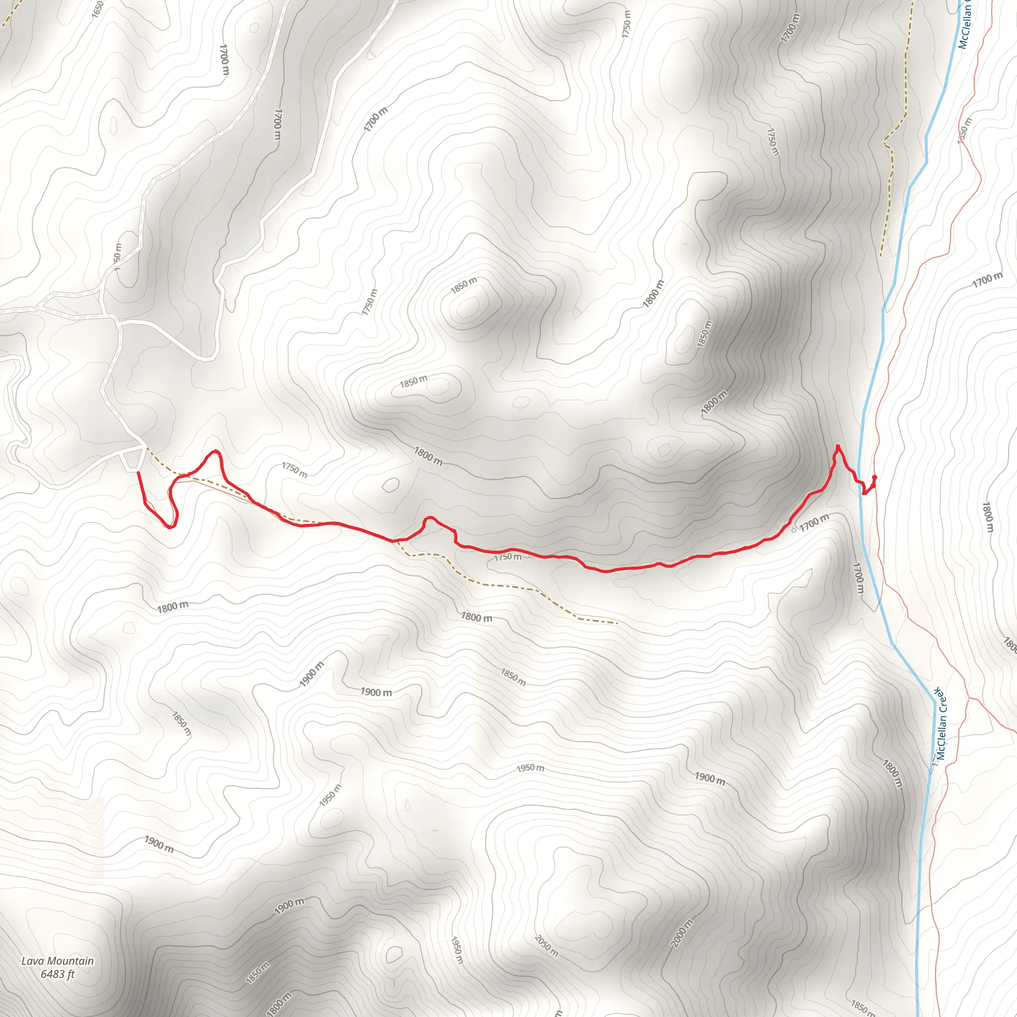 Willard Creek Trail mobile static map