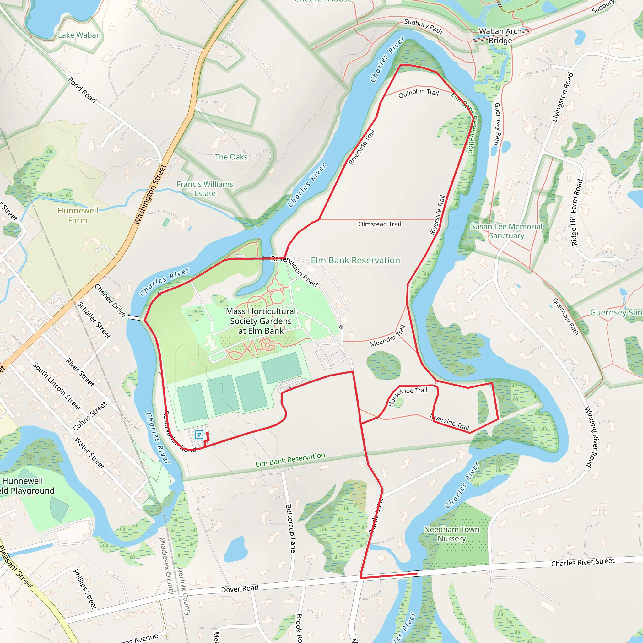 Elm Bank Loop mobile static map