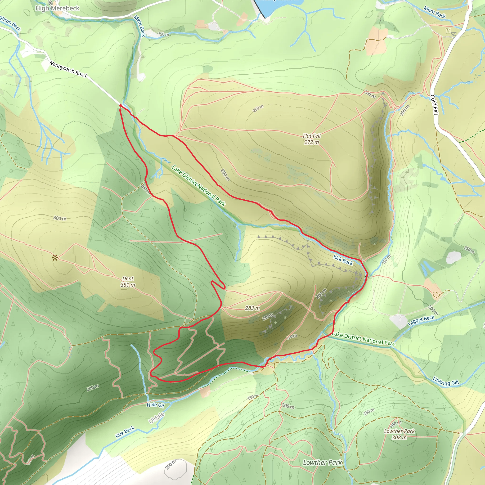 Raven Crag and Sheepfold mobile static map