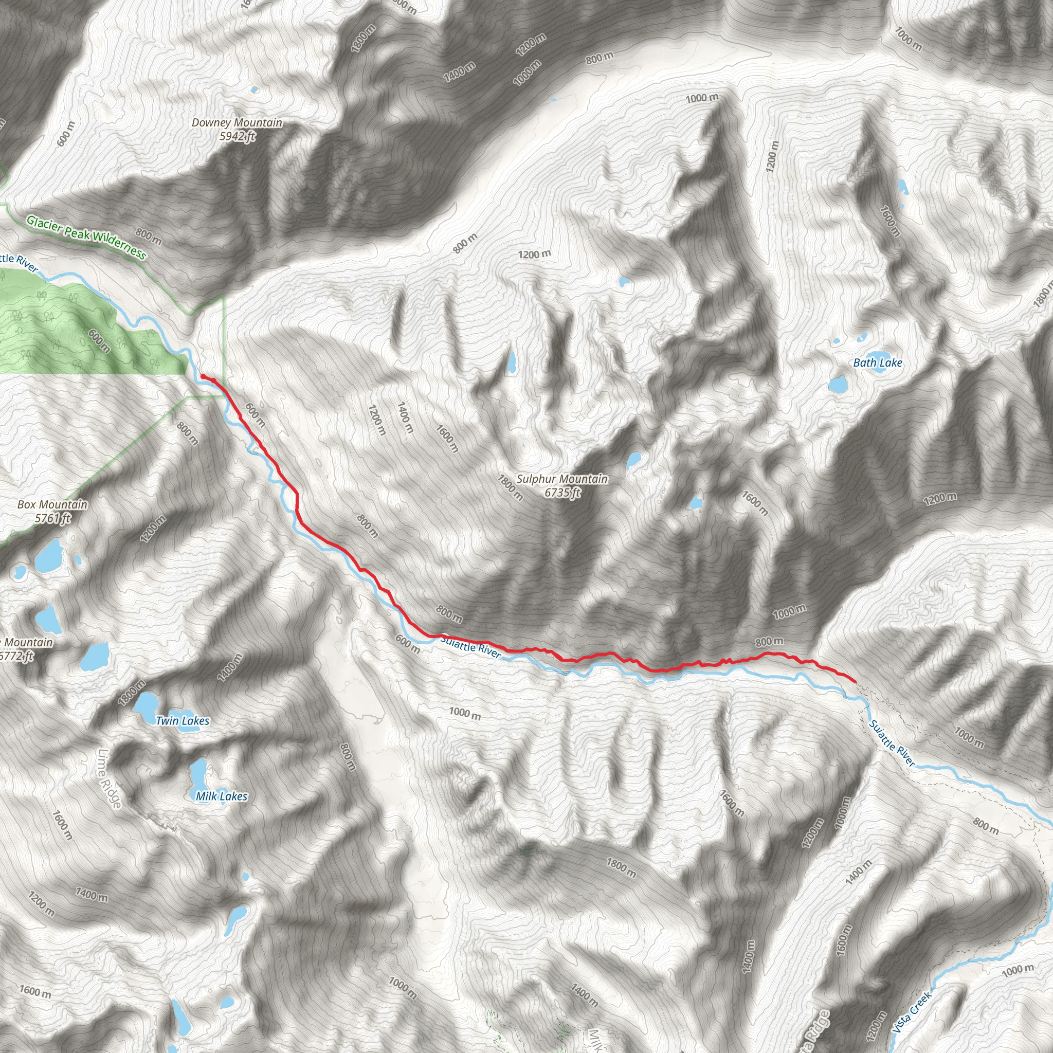 Suiattle River Trail mobile static map