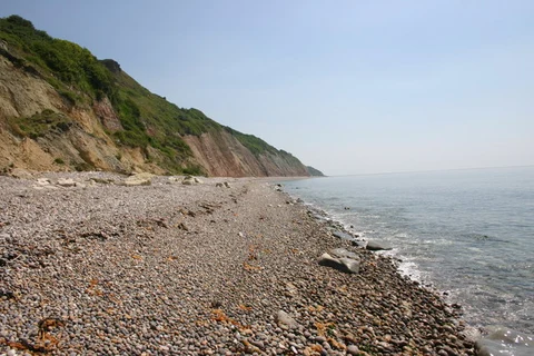 An image depicting the trail Haven Cliffs Naturist Beach, Golden Cap and Thorncombe Beacon and its surrounding area.