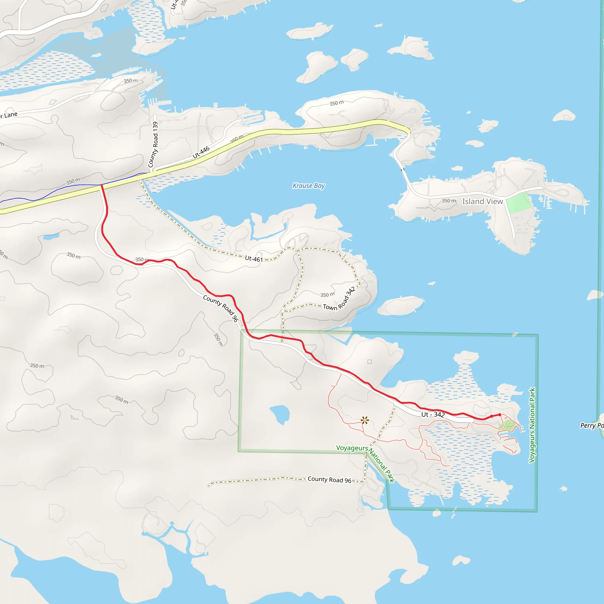 Rainy Lake Recreation Trail mobile static map