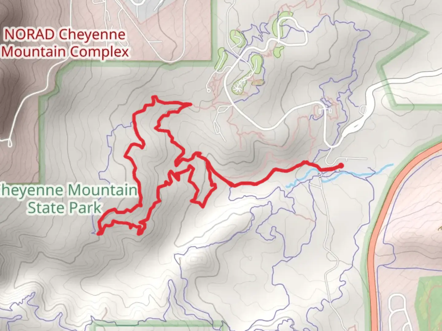 An image depicting the trail Zook and Blackmer Loop and its surrounding area.