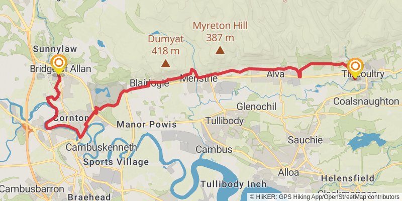 Stevenson Way stage 22 Map