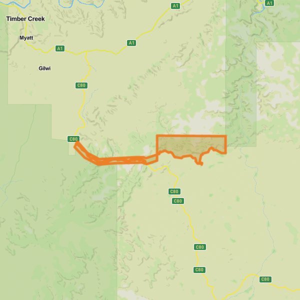 Judbarra / Gregory National Park mobile static map