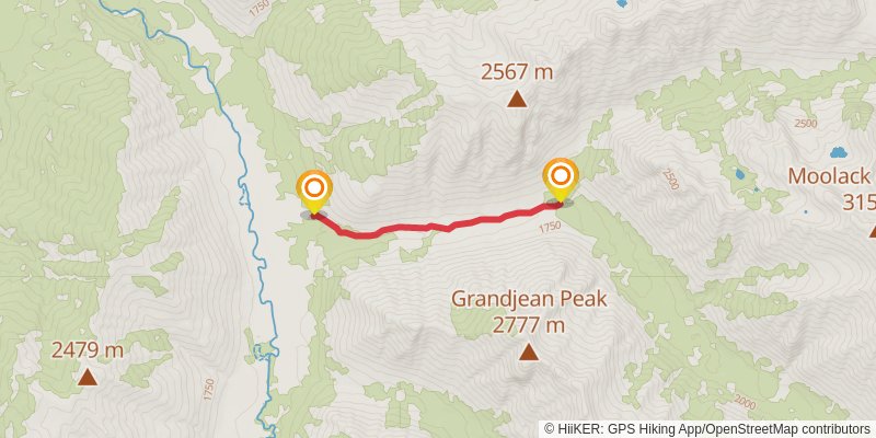 Sawtooth Loop Trail alt 2 Map