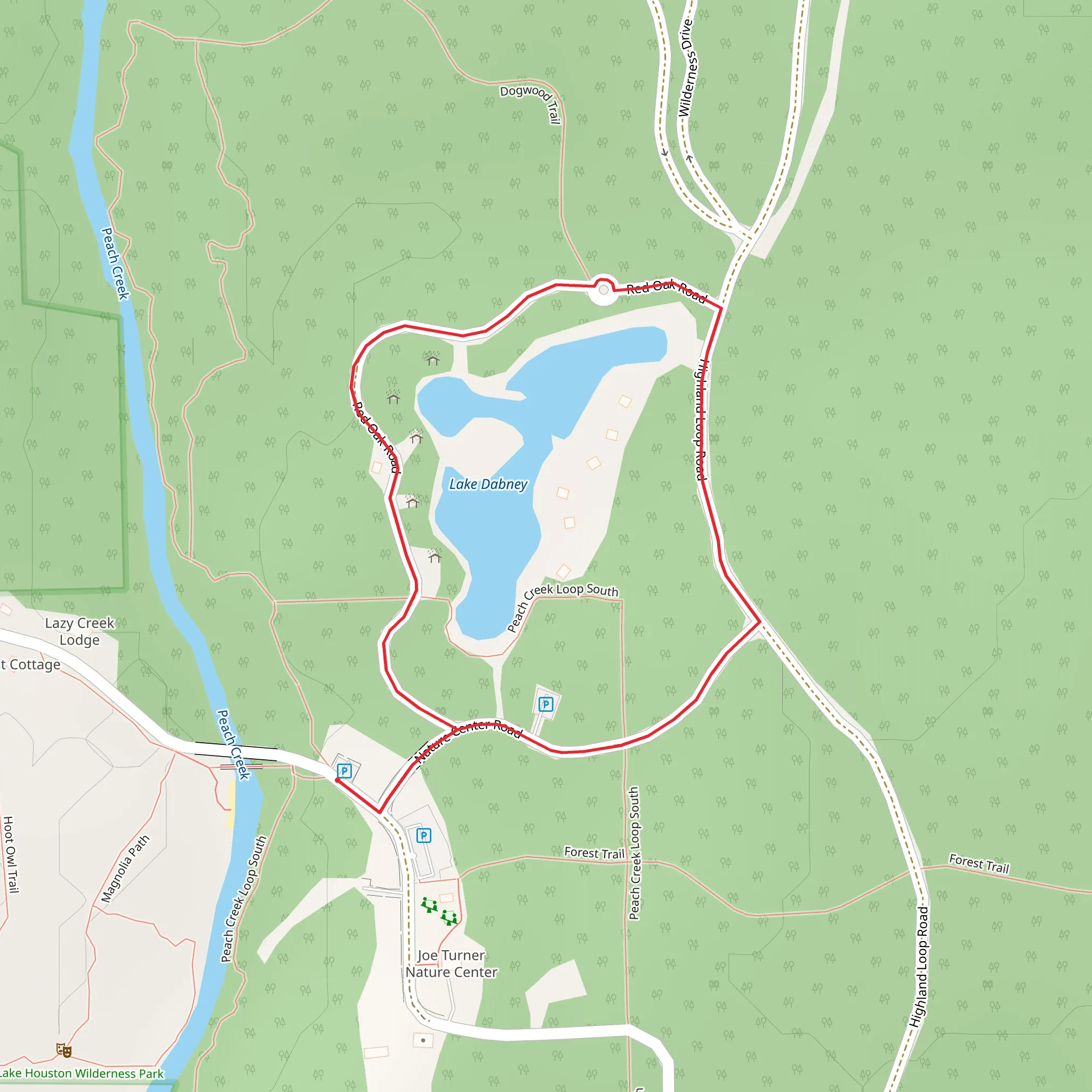 Red Oak Road Loop mobile static map