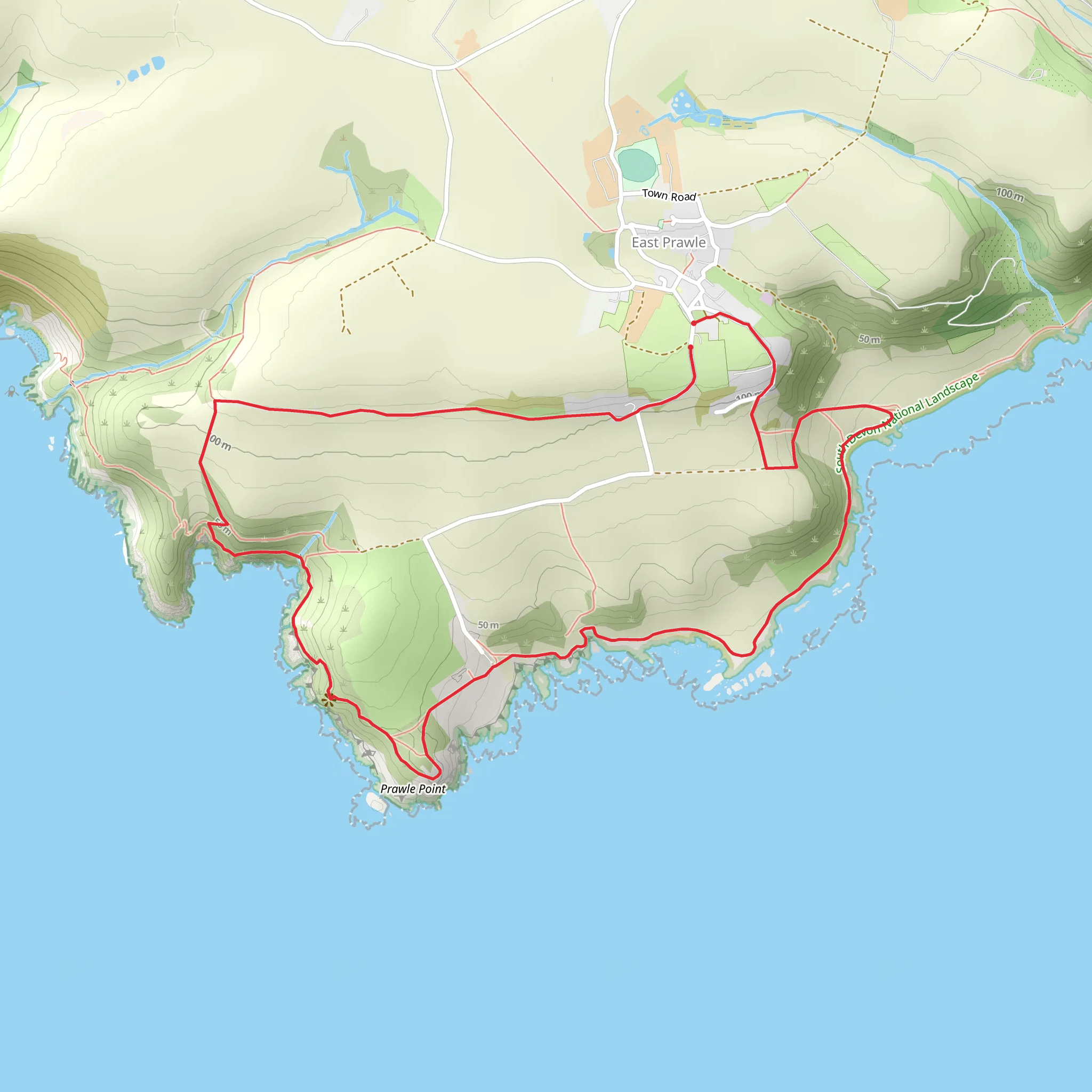 East Prawle and Prawle Point Walk mobile static map