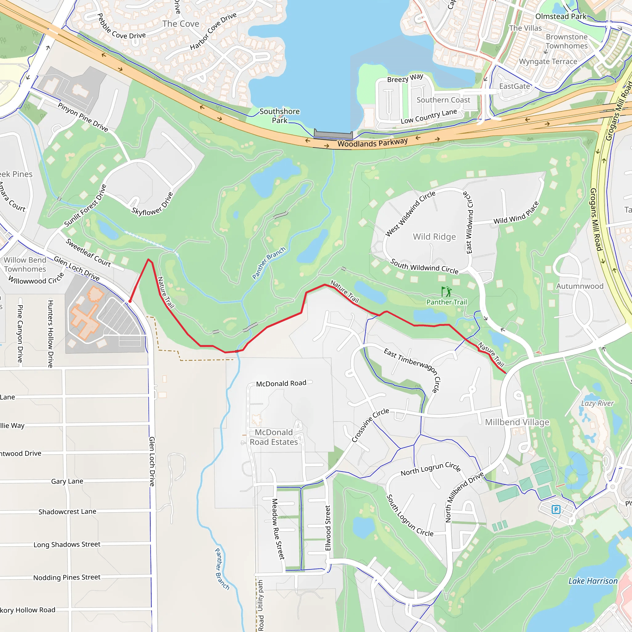 Nature Trail via Glen Loch Drive mobile static map