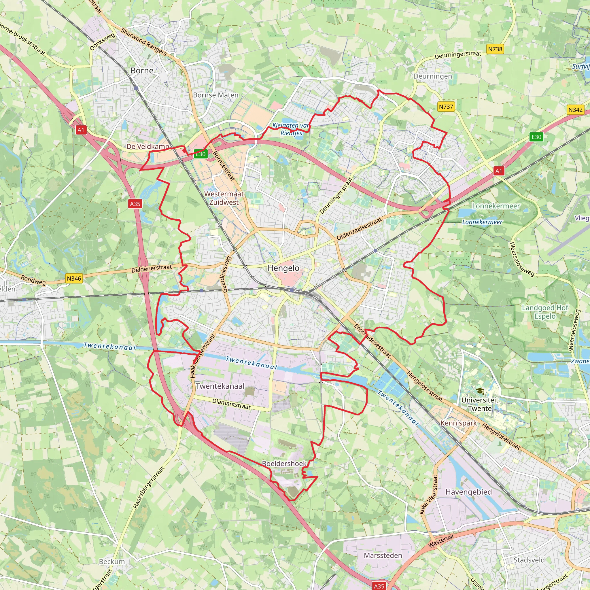 Woolder Broek and Hengelo Loop mobile static map
