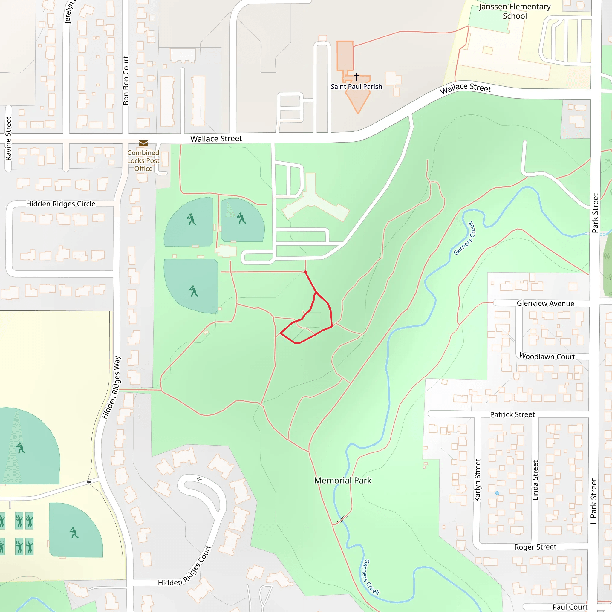 Combined Locks Loop mobile static map