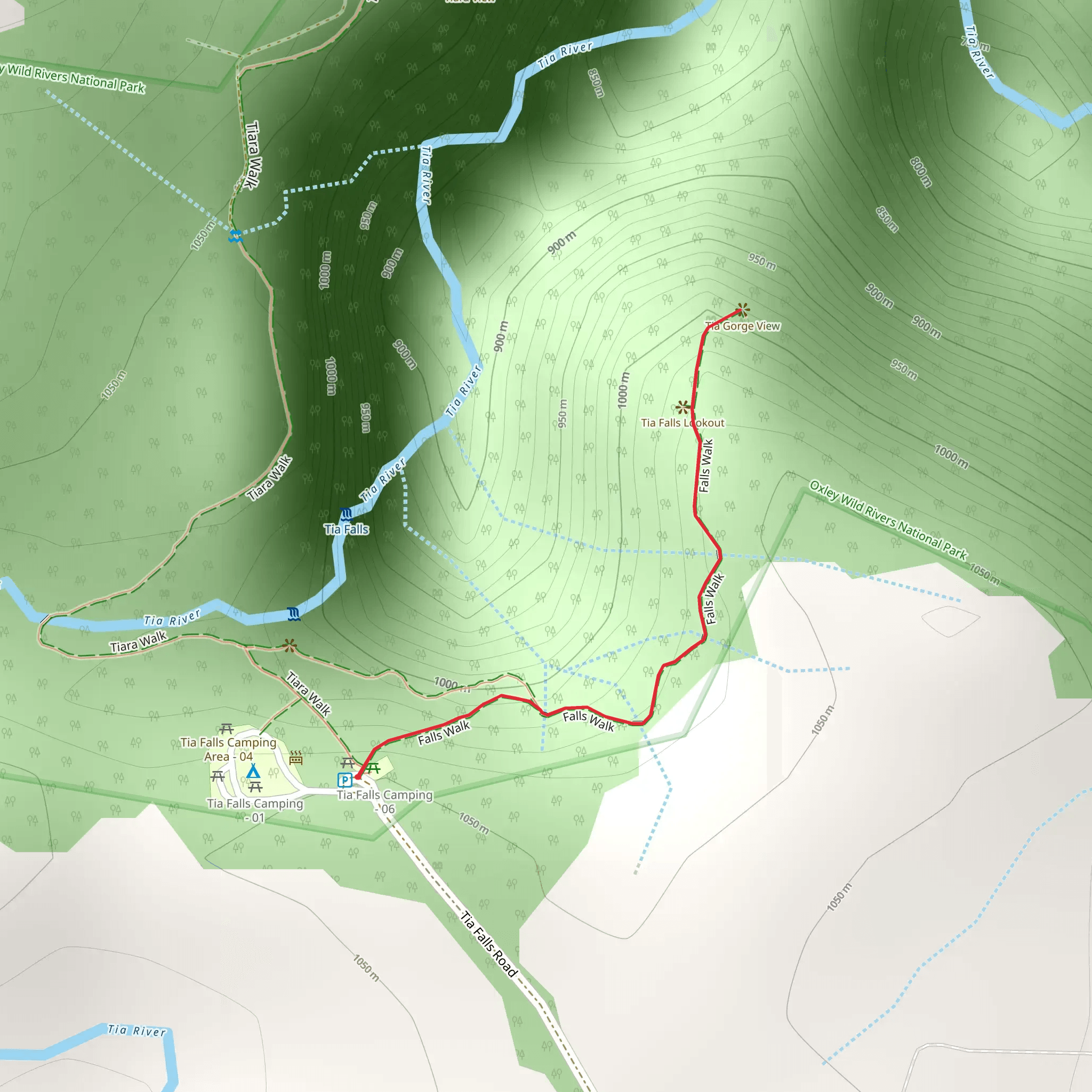 Tia Falls Walk mobile static map