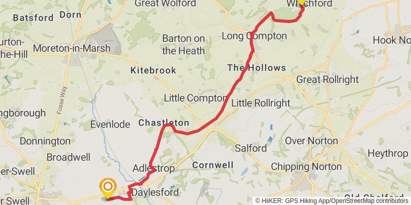 Cross Cotswold Pathway - Macmillan way section stage 2 Map