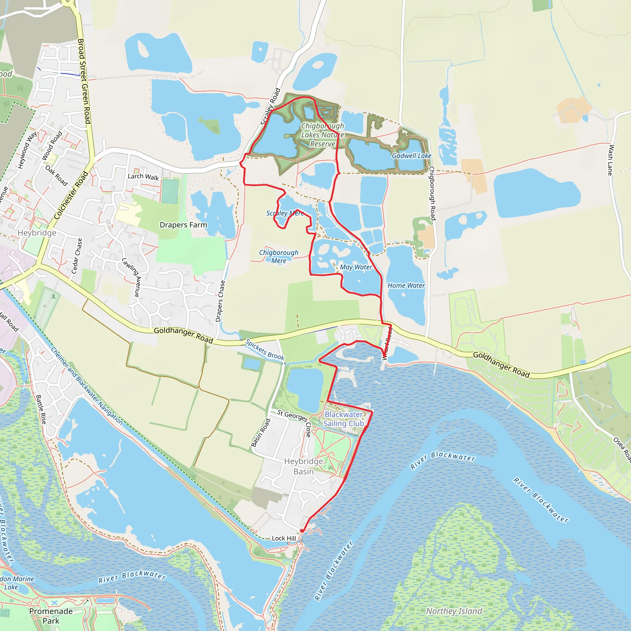 Heybridge Basin mobile static map
