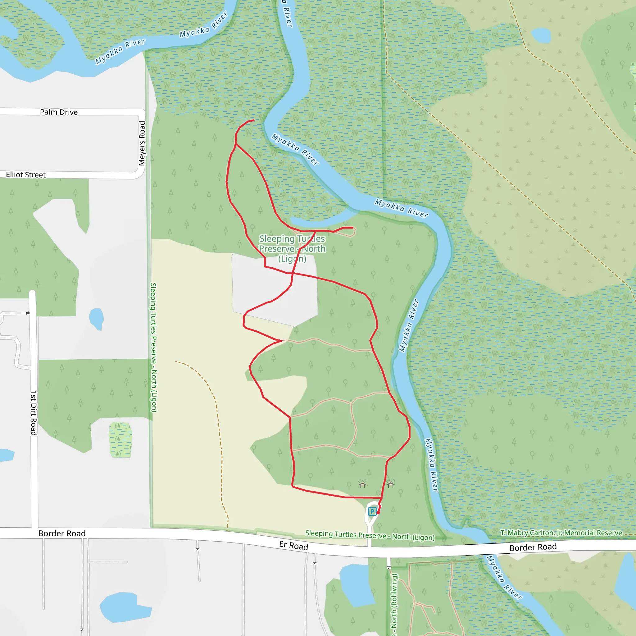 Sleeping Turtles Preserve - North Loop mobile static map