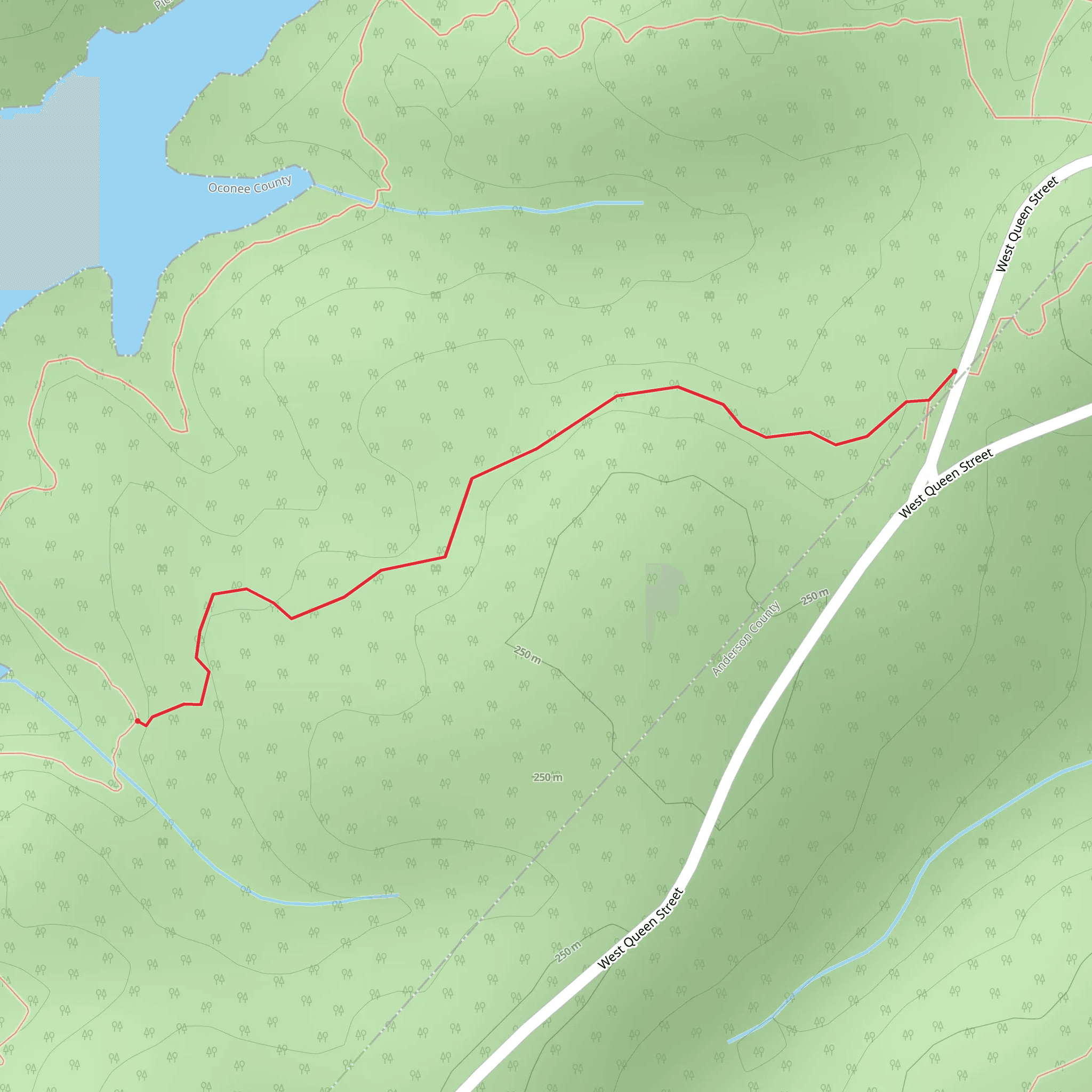 Twin Lakes Road mobile static map