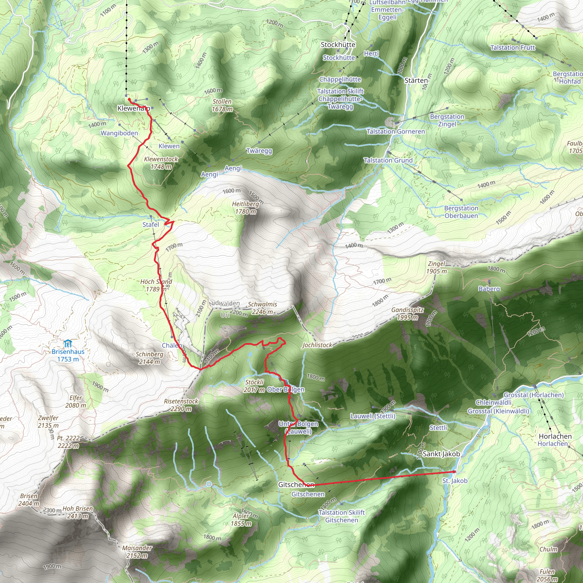 Alpenwanderung mobile static map