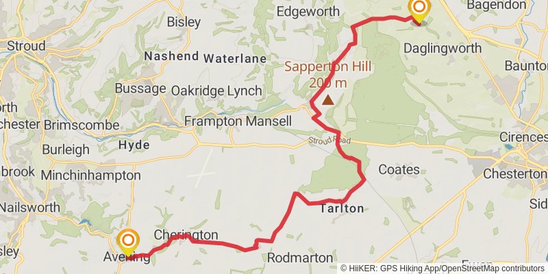 Cotswold Round stage 5 Map